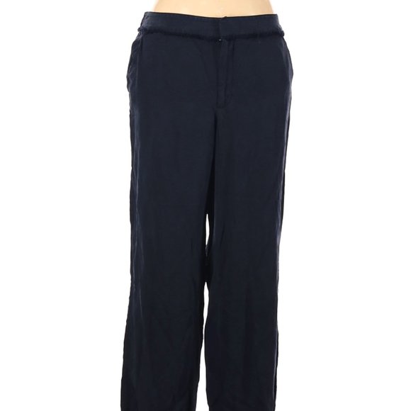 Never worn LOFT navy linen pants - Picture 1 of 7